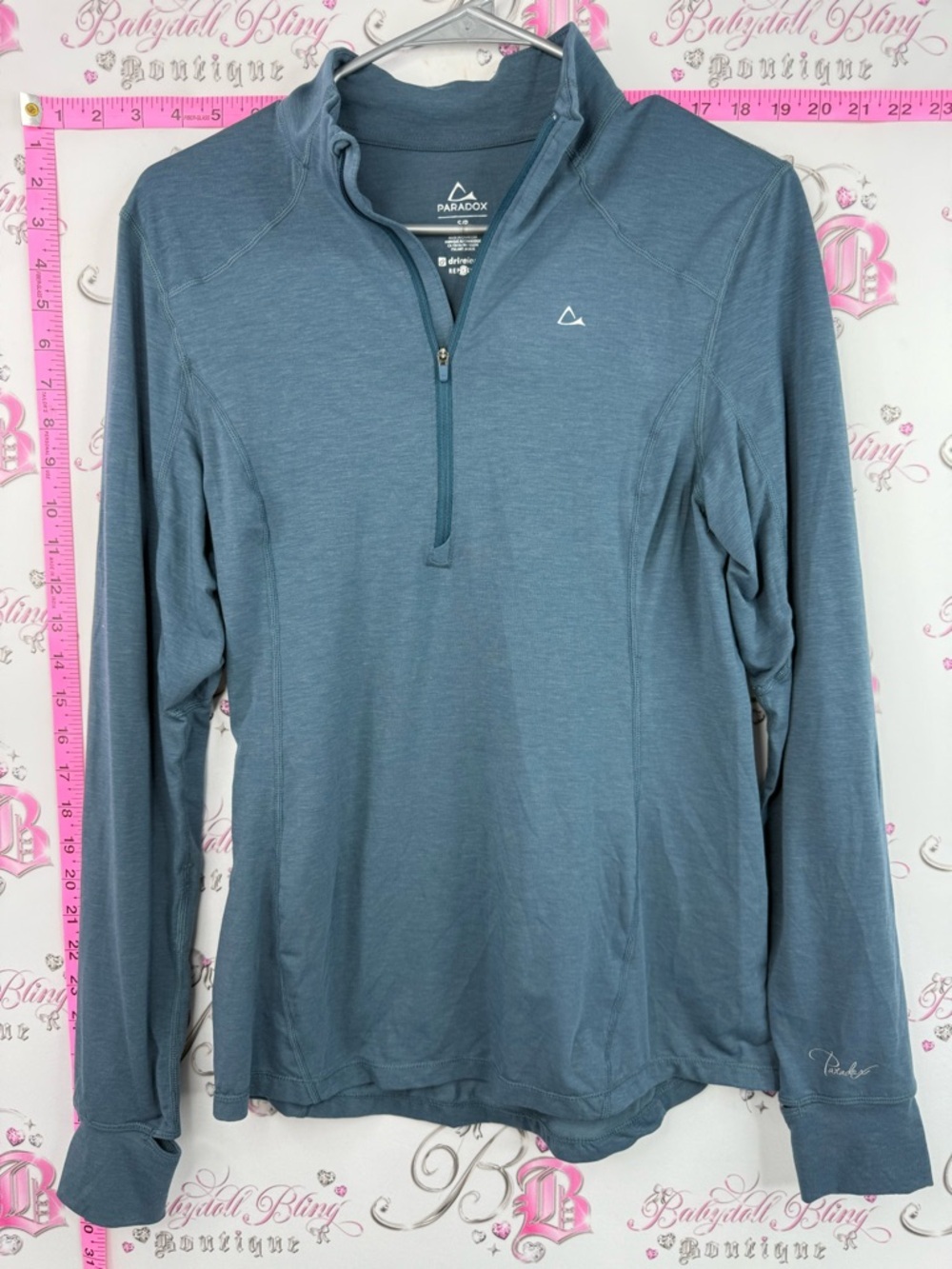 Paradox sweater drirelease repreve blue half zip Slate Blue Quarter-Zip Pullover
